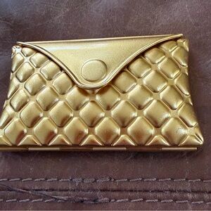 Luxurious Gold Quilted Clutch